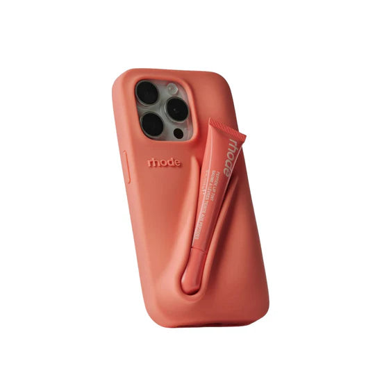 Rhode Lip Case-Tono y modelo: Peach Pit, IPhone 15 Pro