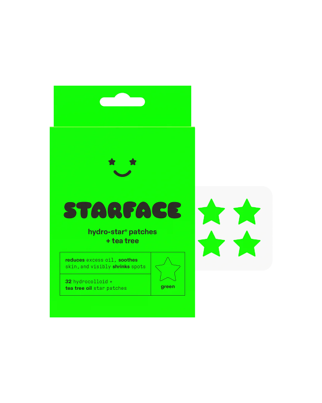 Starface Hydro-Star + Tea Tree Pimple Patches - 32 pc-Green